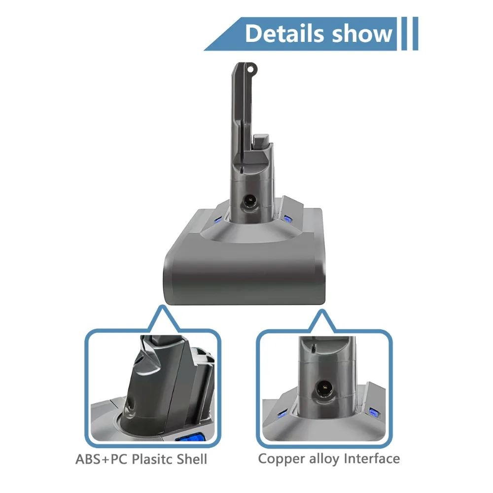 Bonacell 4000mAh 21.6V Battery For Dyson V8 Battery  V8 series ,V8 Absolute Li-ion SV10 Vacuum Cleaner Rechargeable BATTERY L70