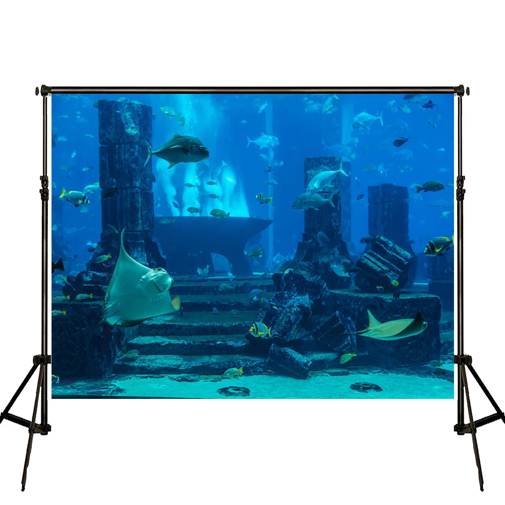 VinylBDS Sea Blue  Photobooth Background Underwater World Achtergrond Doeken Fotografie For Children Photo Studio