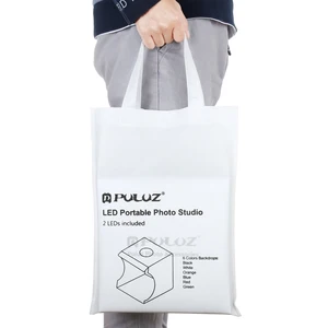 Puluz plegable caja de luz de mesa de luz mini caja de fotos de fotografía de fotografía estudio de la tienda de tiro de luz kit de caja y 6 fondos de colores 8 Mejor caja de fotos de estudio de ventas - №7