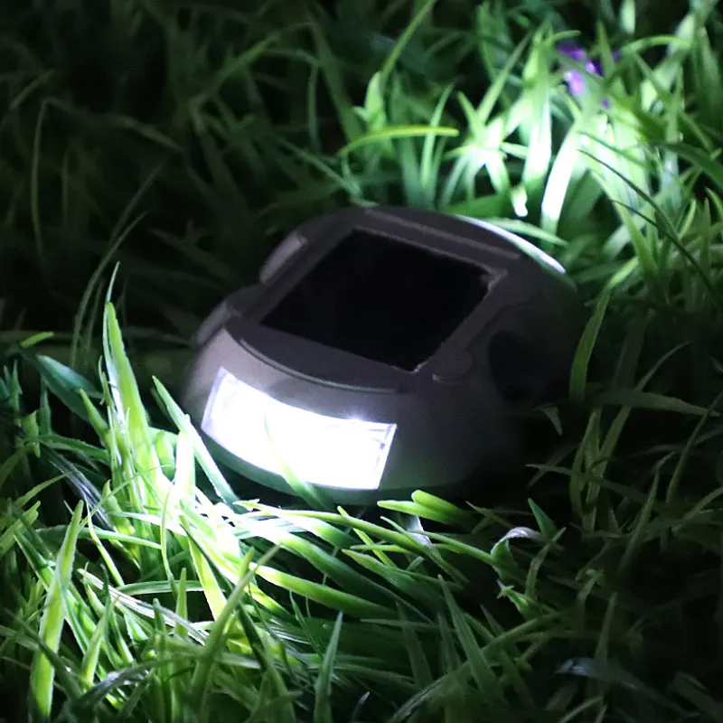 Solar Powered Stud Lights Aluminum Driveway Marker Lights IP67 Waterproof Warning Light Ground Lights