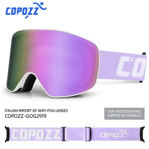 COPOZZ 브랜드 스키 고글 남성 여성 더블 레이어 빅 스노우 보드 고글 안개 방지 UV400 스케이트 스키 스노우 보드 고글