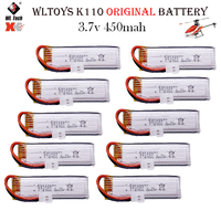 Original Wltoys K110 K110s Battery 3.7V 450mAh 1S RC Helicopter Battery With ph2.54 Plug For XK K110 V977 V930 RC Parts