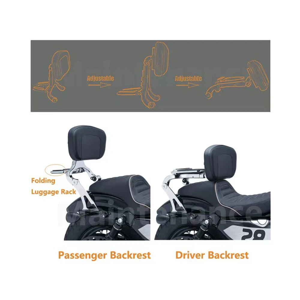 Motorcycle Multi-Purpose Driver Passenger Backrest For Harley Softail Fat Boy FLFBS FLFB 2018-2021 Breakout FXBRS 2013-2021