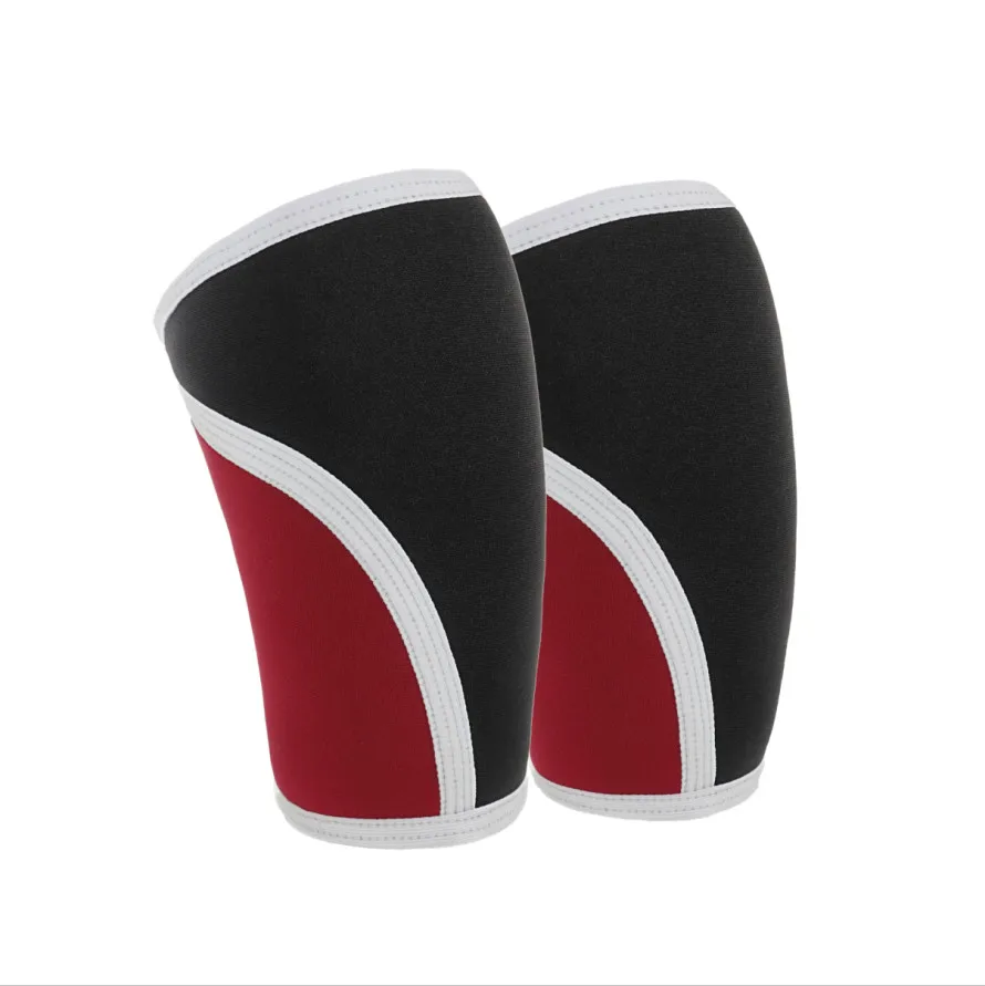 Knee Sleeves (1 Pair) Support & Compression for Weightlifting, Powerlifting & CrossFit - 7mm Neoprene Sleeve for the Best Squats