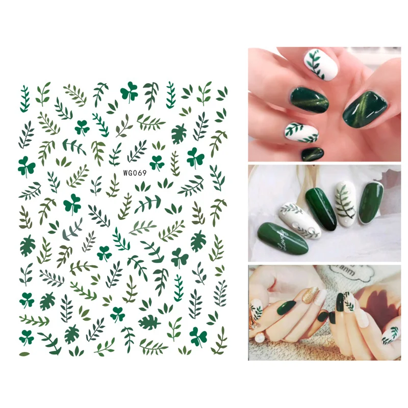 

10PCS Fruit Anime Avocado Nail Art Sticker Strawberry Leaf Geometric Simple Nail Art Decoration Applique DIY Repair Accessories