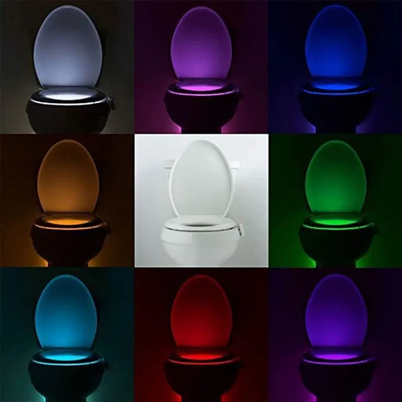 Led Light Waterproof 16colors Seat Night Light Pir Smart Motion Sensor Human Induction Wc Toilet