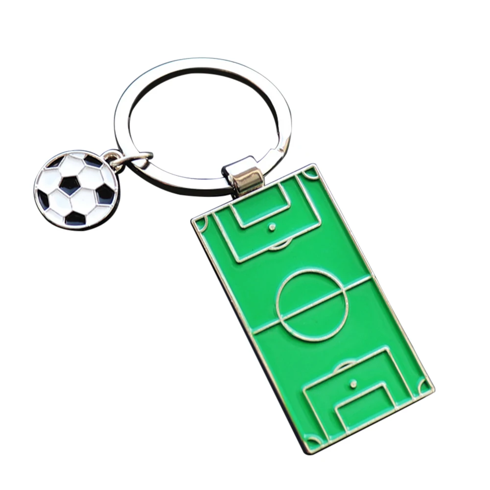 Men Football Field Soccer Key Chain Holder Playground Sports Souvenir Keyring Ornament Creative Keychains Jewelry gift