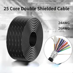 25 Core Double Shielded Cable Tinned Copper Core PLC Wire DB25 Connection Wire 24AWG 26AWG Serial and Parallel Port Line