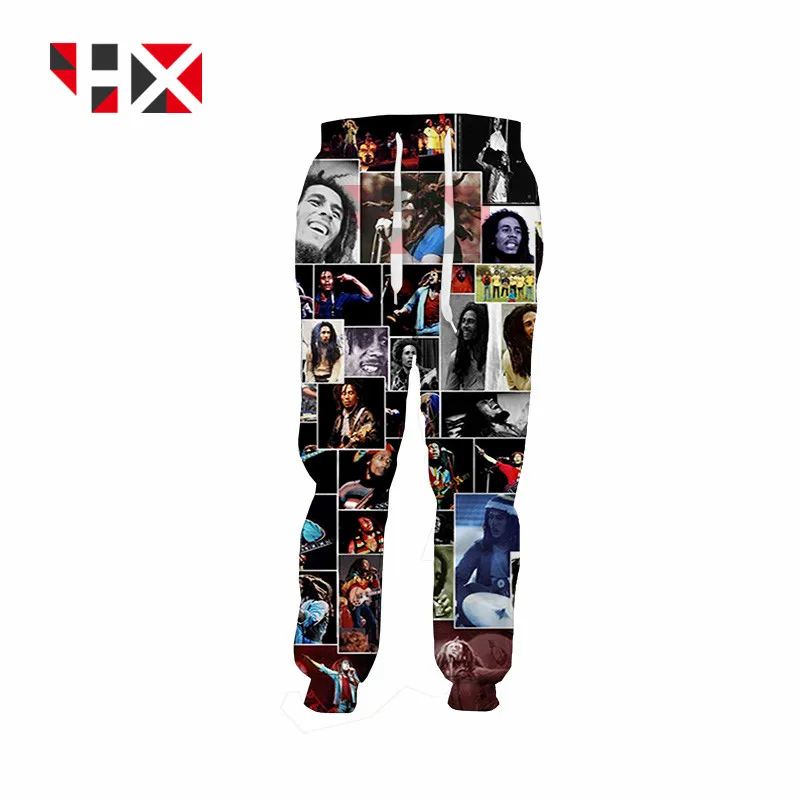 2021   Newest Rock Reggae BOB Marley Face Smile 3D Pants Unisex  Fashion Casual Sweatpants Trousers HX207