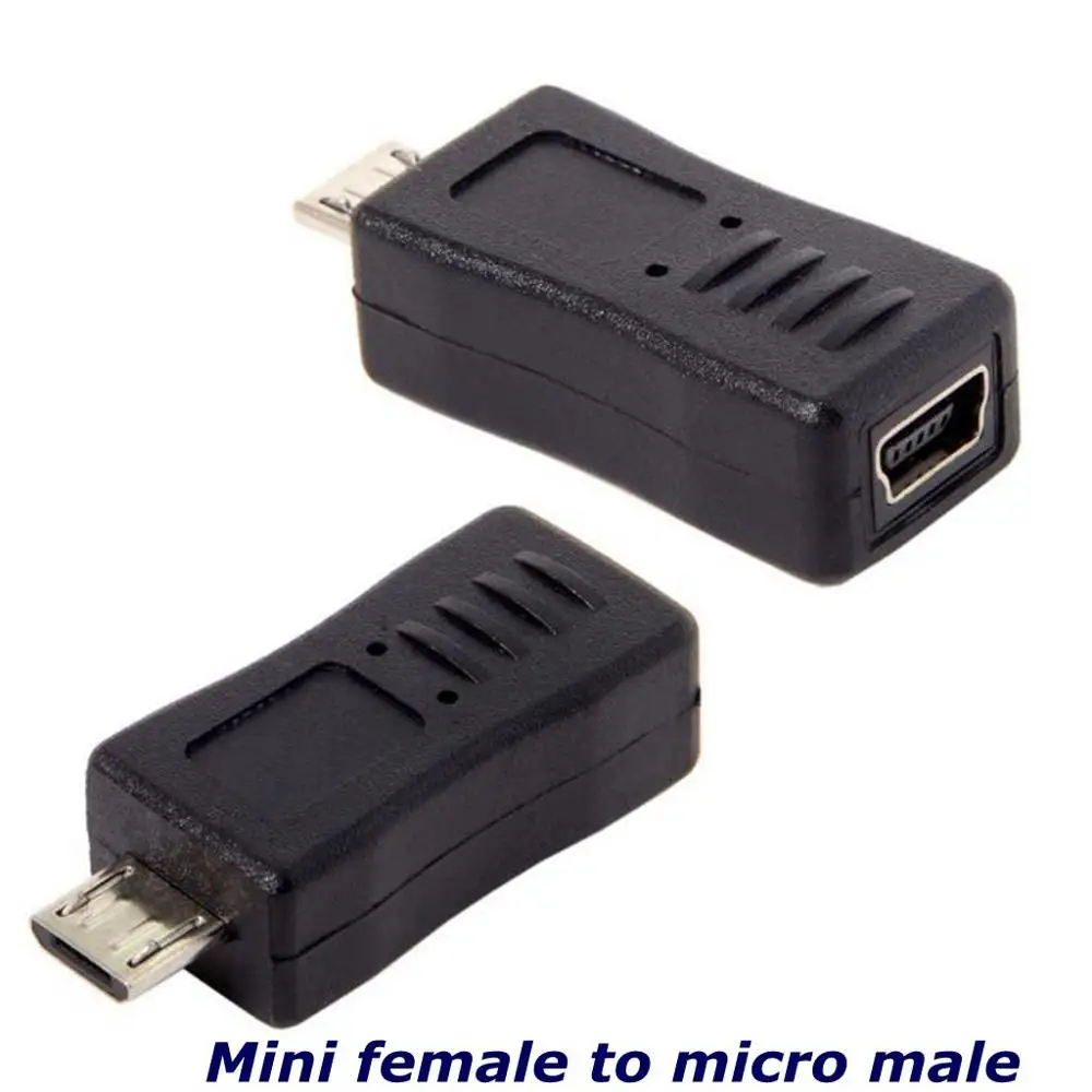 Mobile Phone Micro USB Male to Female Mini 5pin Female Male 90 Degree Adapter Charger Connector Converter Adapter Wholesale