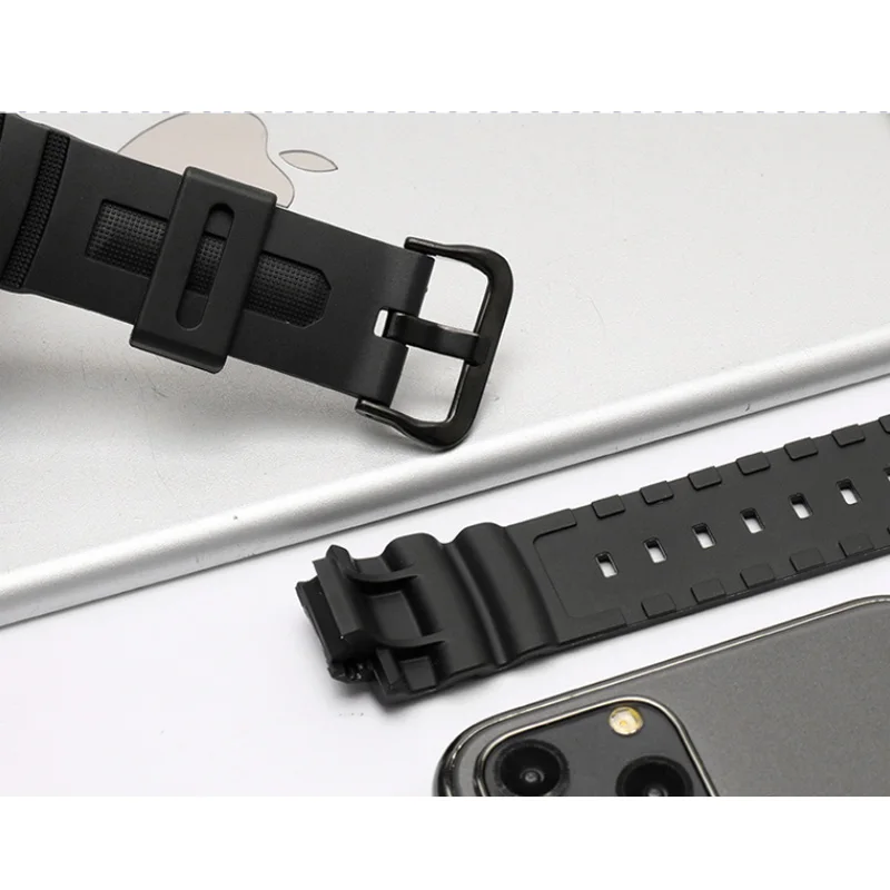 Rubber Watchband For Casio G-SHOCK Strap 4778 AW-591/590/5230AWG-M100/101 G-7700/7710 Waterproof Mens Silicone Black Bracelet