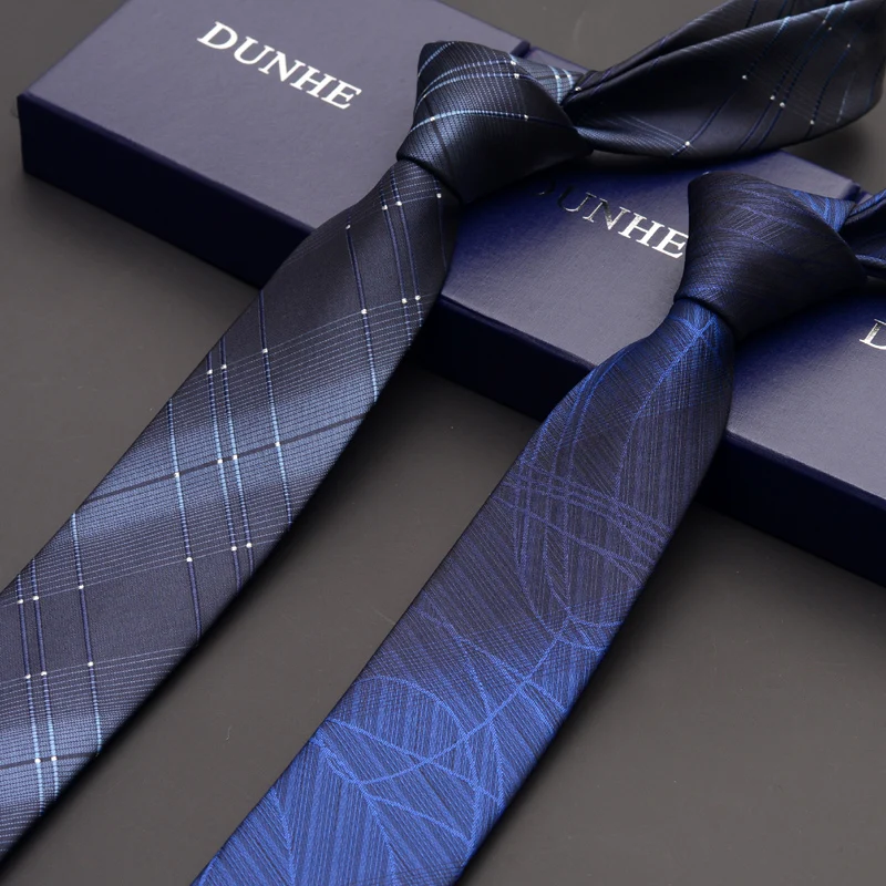 

High Quality 2022 New Silk Wedding Ties for Men Tie slim 6cm Necktie Designers Brand 2.36 Inches Black Neck Tie with Gift Box