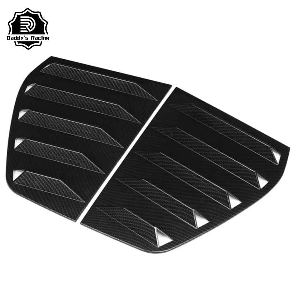 Carbon Fiber ABS Rear Window Triangle Cover Fit For Golf6 MK6 Golf7 MK7 Golf7.5 MK7.5 Rear Window Blinds Car Sticker