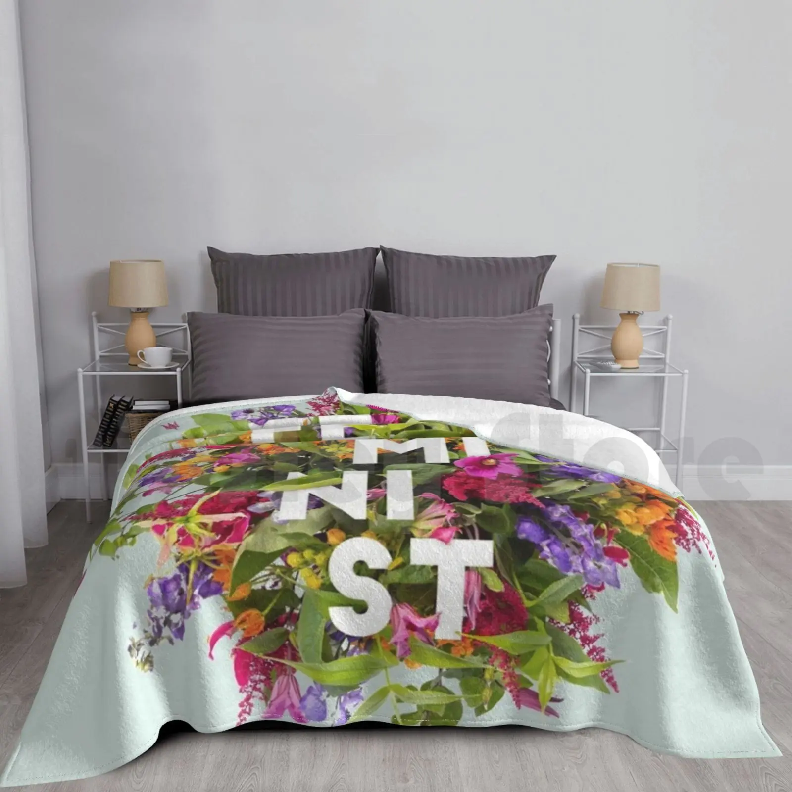 Floral Feminist Blanket Fashion Custom 1428 Floral Feminist Feminism Female Womens Womens Power Xx Empowered