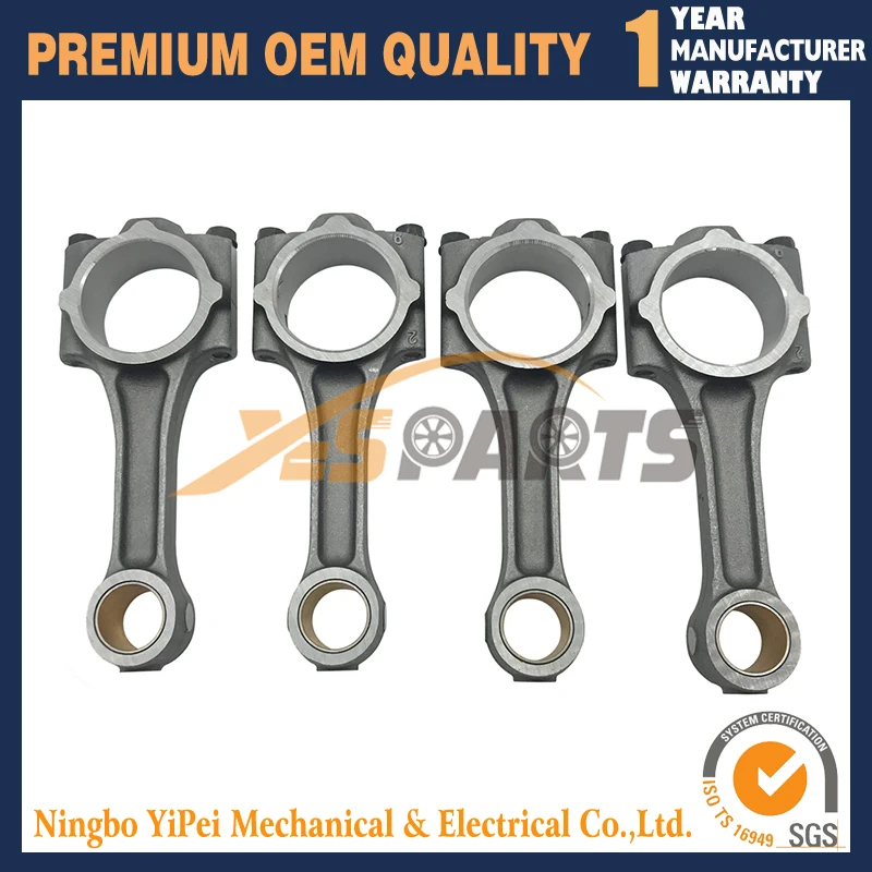 New 4PC Connecting Rod For Kubota V2403 1G924-22012