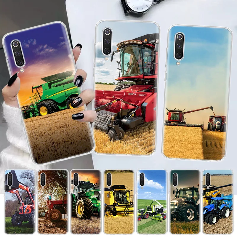 Farm Vehicle Tractor Soft Phone Case For Xiaomi Redmi Note 12 12S 13 11 11S 10 10S 11T 11E Pro Plus 9 9S 8 8T 7 Shell Cover Case