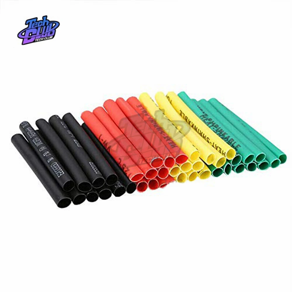 400 pz/lotto Set di tubi termorestringenti in poliolefina 8 dimensioni 1-14mm 2:1 tubi termorestringenti isolamento cavo termoretraibile