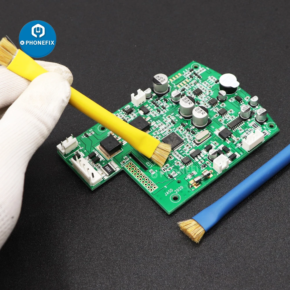 Doppel Kopf Anti Statische Pinsel ESD Isolierung Harte Reinigung Pinsel Werkzeug Für Handy Computer Motherboard PCB BGA CHIP Reparatur