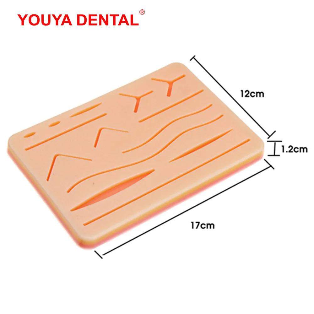 Reusable Surgical Suture Kit Pad Silicone Fake Skin Suture Medical Practice Traumatic Simulation Wounds Training Teaching Model