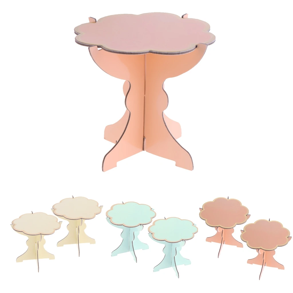 2 Pieces Wedding Cupcake Stands Dessert Display Plate Cake Stand for Baby Showers Party