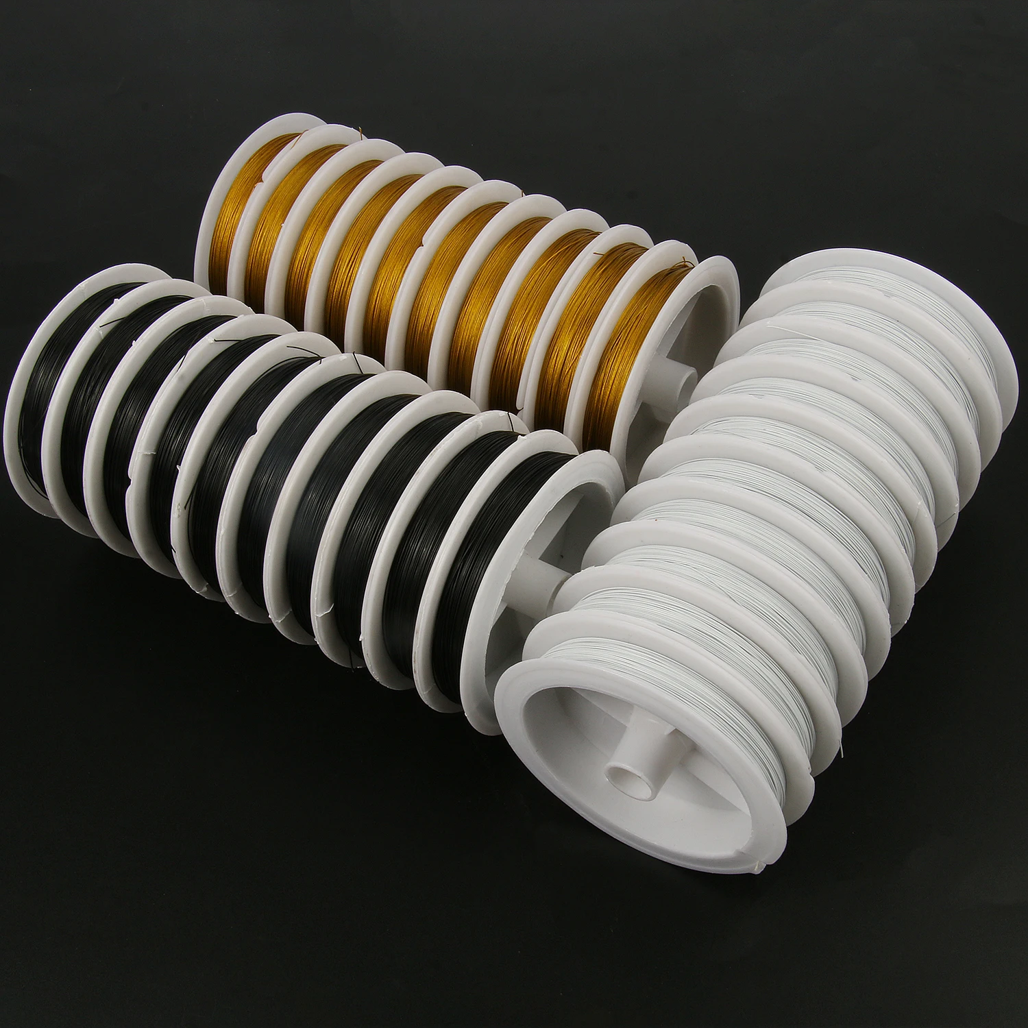 Steel Color Tone Beading Wire 0.3/0.38/0.45mm Coated Stainless Steel Cord Line Handmade DIY for Jewelry Making Finding Bracelet