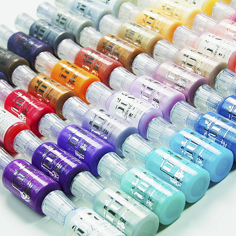 30ml NUVO 3D Crystal Drops 1oz Enamel Liquid Handbook Scrapbook Album Canvas Decoration Chameleon Pigment Blanks Pigment