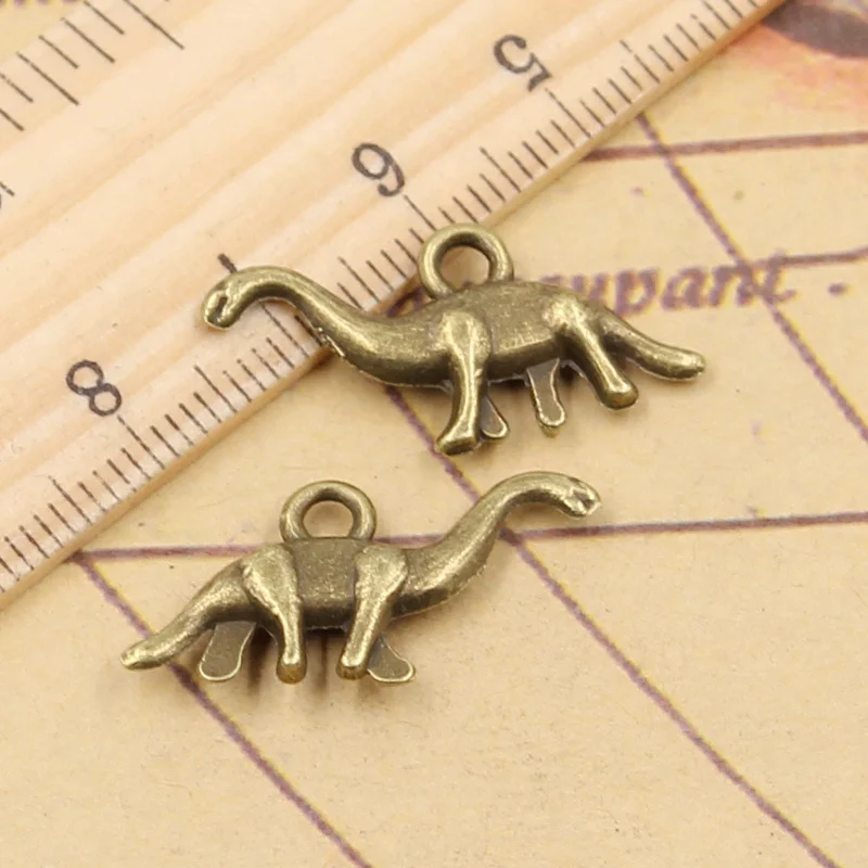 20pcs Charms Dinosaur Brontosaurus 27x12mm Tibetan Bronze Silver Color Pendants Antique Jewelry Making DIY Handmade Craft