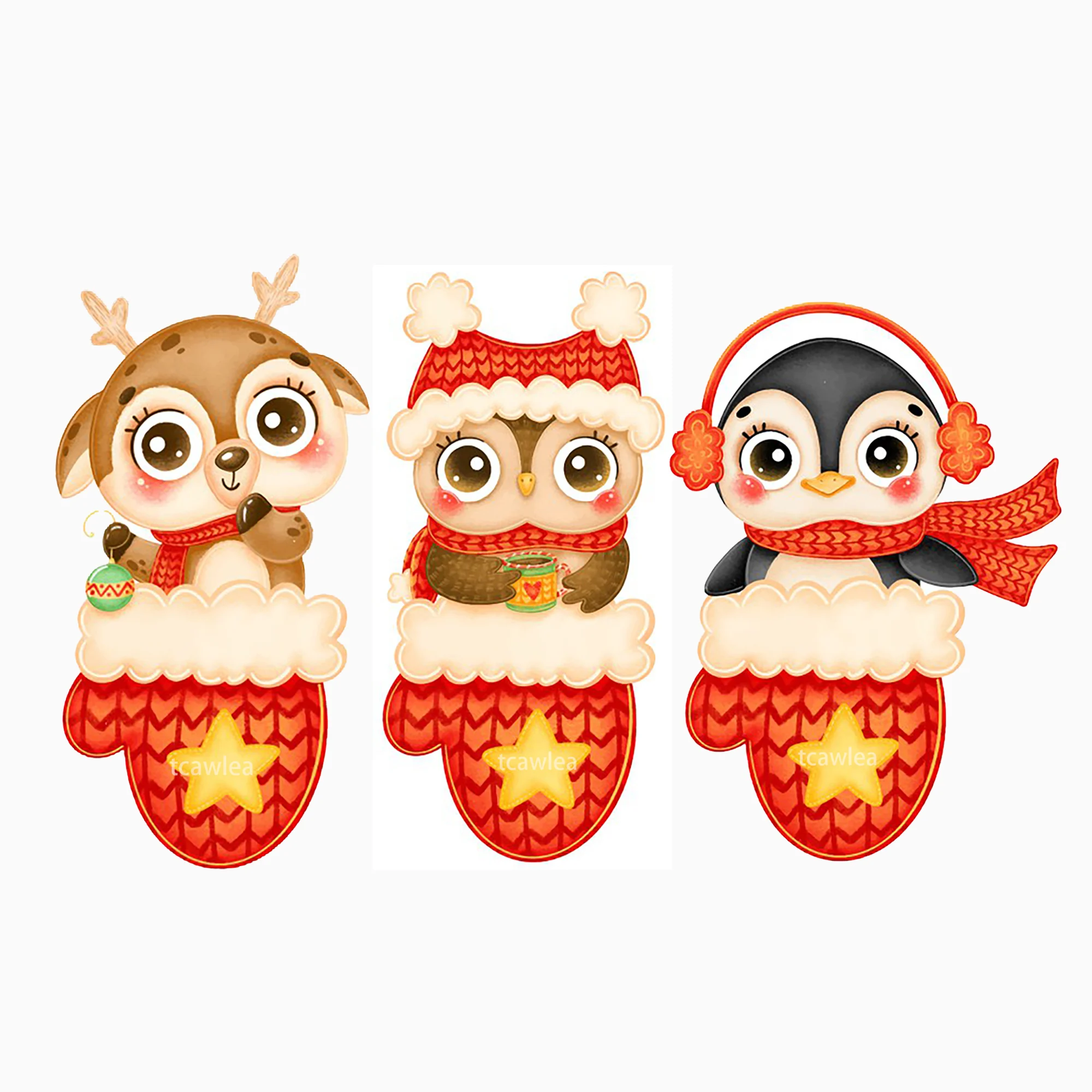 Boże narodzenie duże rękawiczki małe zwierzęta wykrojniki piękny niedźwiedź Bunny Penguin Fox Elk szablon metalowy do DIY Scrapbooking ręcznie robione kartki