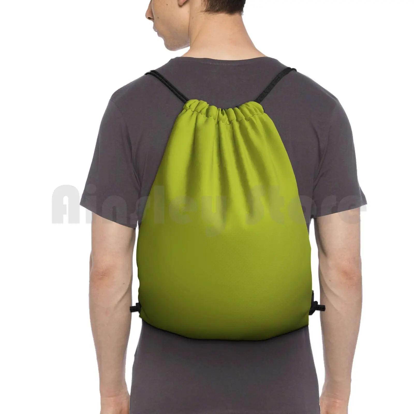 Plain Citron-100 Green Shades On Ozcushions On All Products Backpack Drawstring Bags Gym Bag Waterproof Citron Yellow