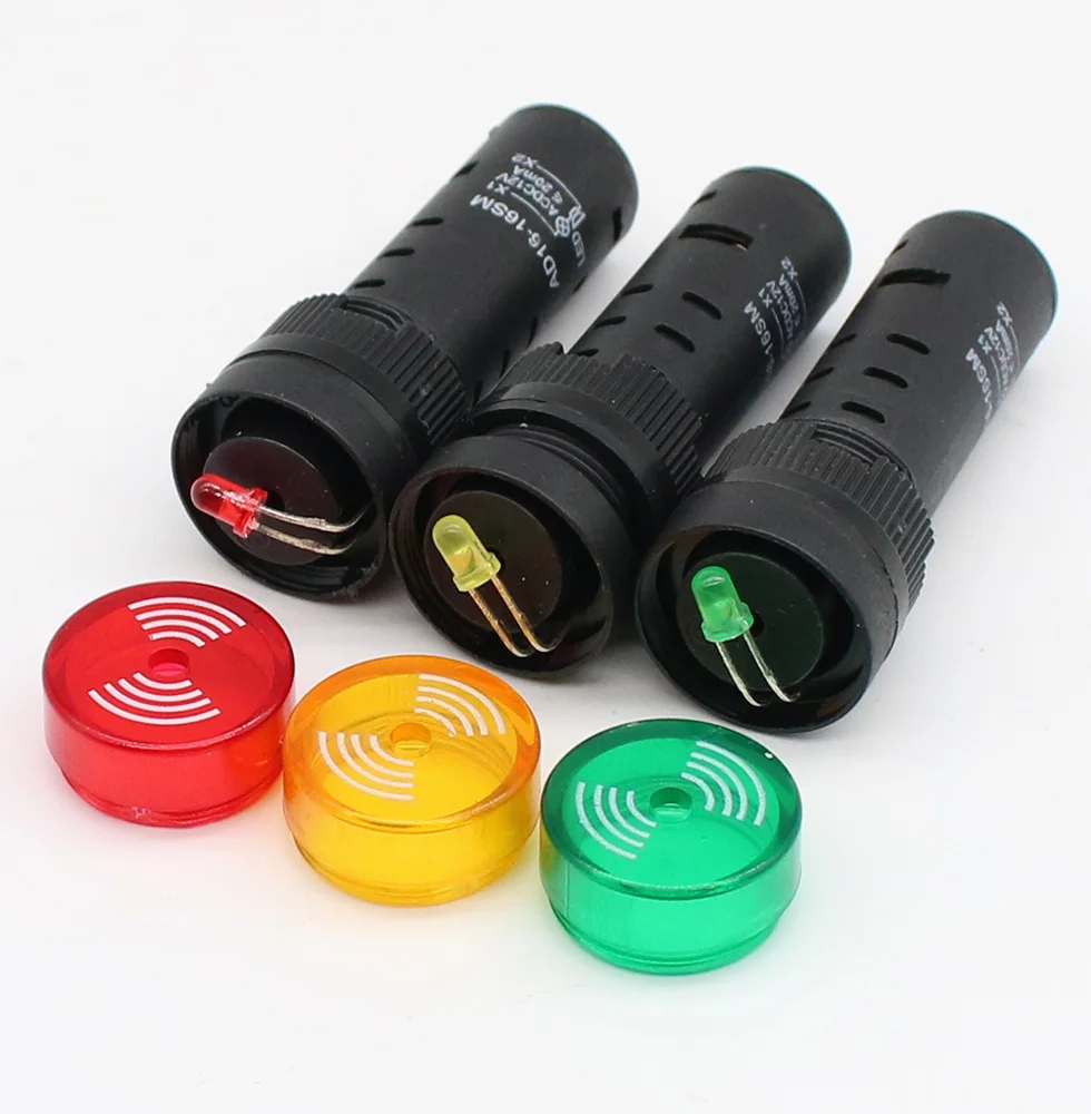 Buzzer AD16-16SM 12V 24V 110V 220V 16mm sound and light flashing buzzer alarm AD16 Red, green, yellow