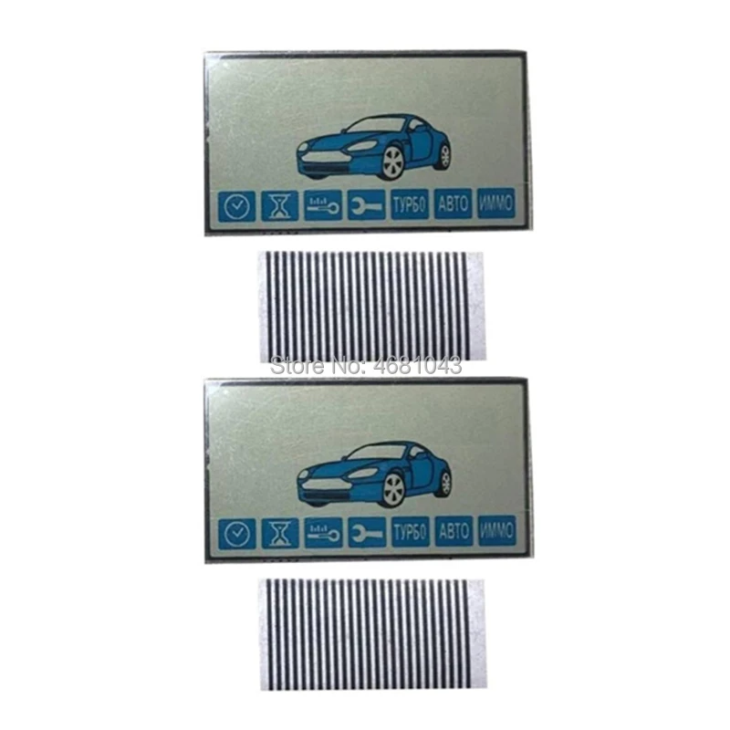 2PCS A93 LCD display screen for Russian 2-way Car Alarm System Starline A93 LCD Remote Control Keychain A93 Key Fob Chain