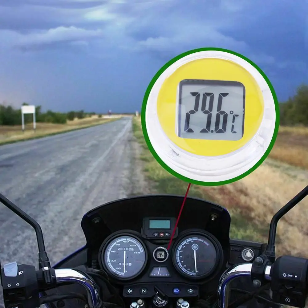 New Paste Type Waterproof Mini Instruments Motorcycle  Thermometer Digital Temperature  Meter