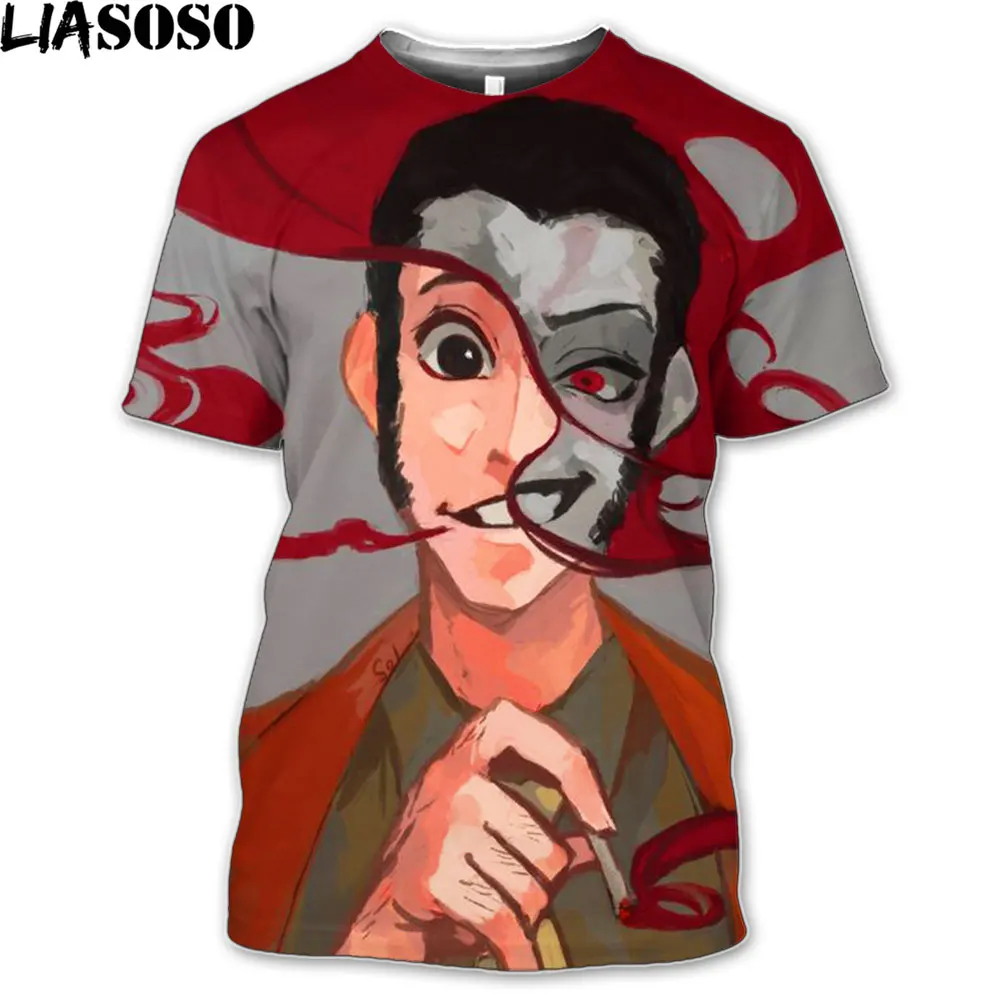 LIASOSO Lupin III Anime 3D Print Casual Shirt Men Women Streetwear Sweatshirt Fashion Hip Hop Loose Oversized Tshirt Kids Top