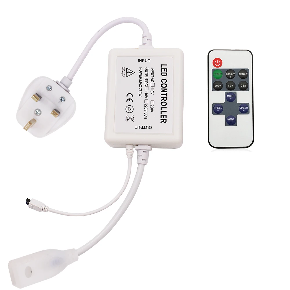 Led Strip Dimmer Switch 750W 11 Key IR Remote Control Led Controller 110V 220V Led Dimmer Driver for 2835 Led Strip Light