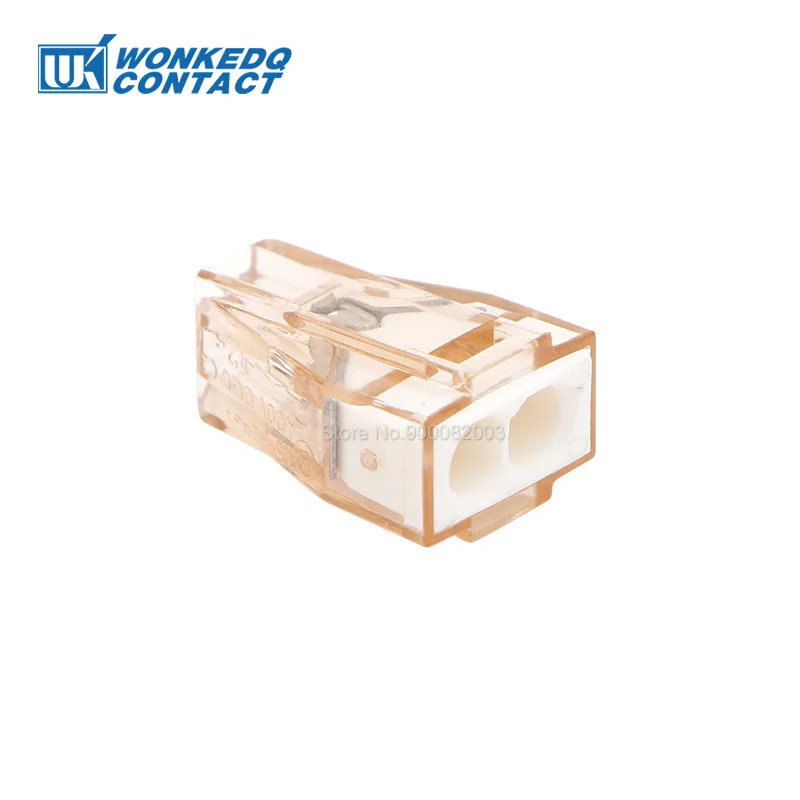 100Pcs 773-602 Push Wire Connector Fast Connection 4mm² 2-Conductor Push-in Electrical Junction Boxes 773 Series Terminal Blocks