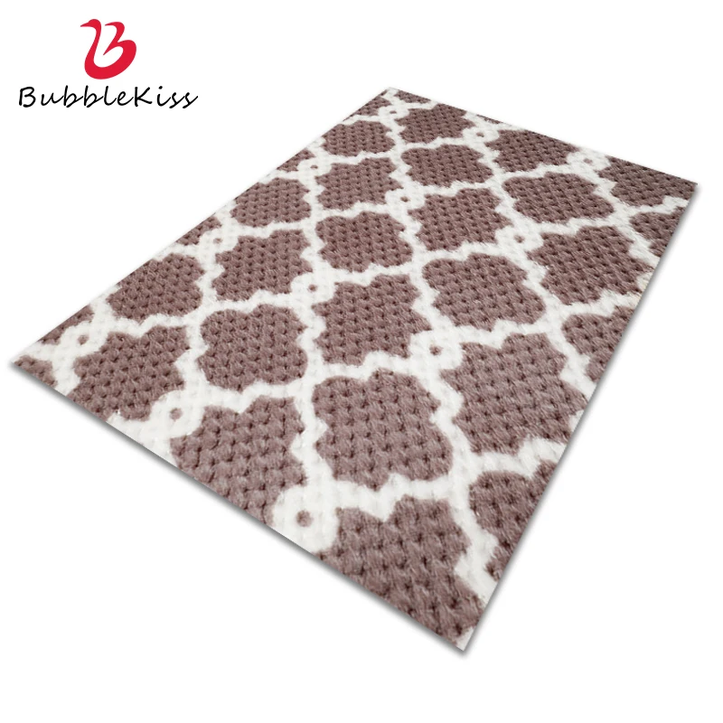 

Bubble Kiss Short Fleece Carpets For Living Room Cute Pineapple Lattice Pattern Rugs Home Soft Pad Bedroom Decoration Floor Mats