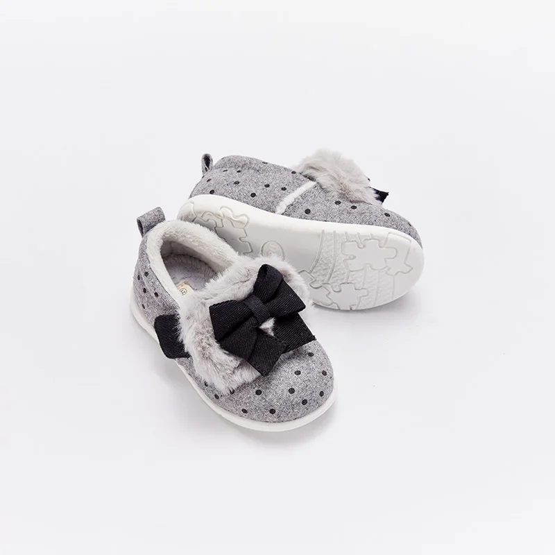 DB18532 Dave Bella winter baby girls fashion bow dots shoes new born girl cute shoes