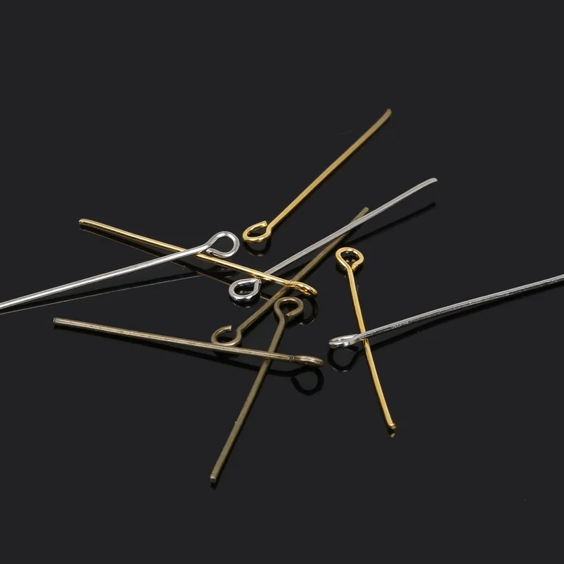 220-600pcs Multi Size Gold/Rhodium/Antique Bronze Eye Pins 9/T-Shape Head Pins Needles for DIY Earring Necklace Jewelry Findings