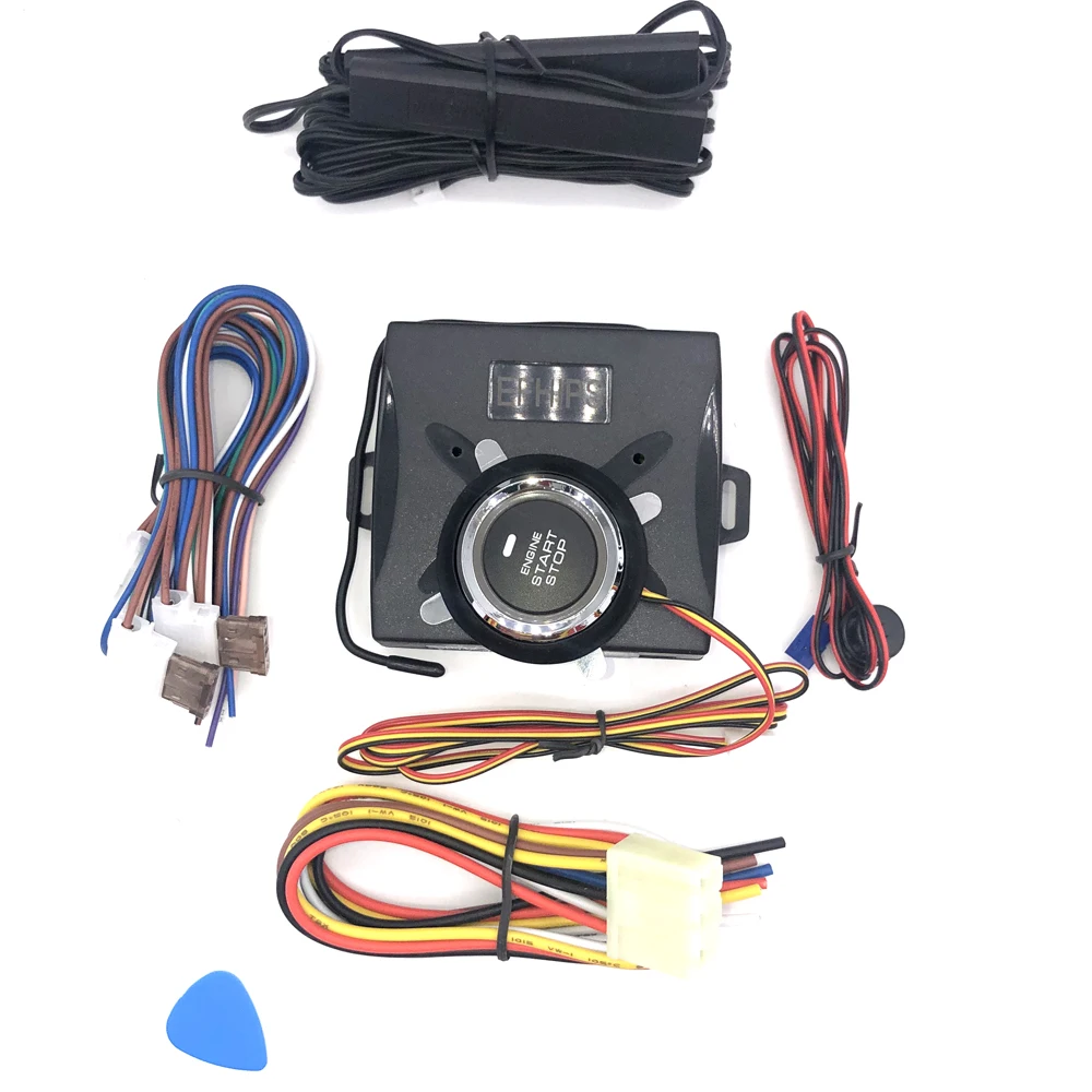 EFHIPS Auto bezkluczykowy dostฤp do pojazdu start system jeden start stop przycisk do uruchamiania silnika alarm do pojazdu system zdalnego