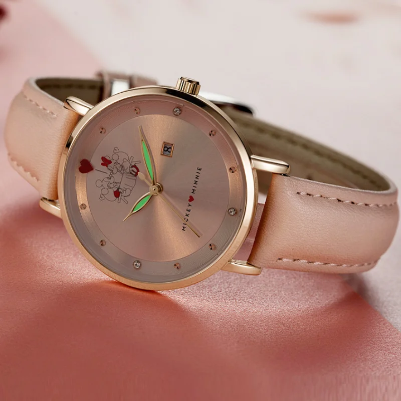 Disney Ladies Micky Mouse Minnie Clock  Women Watches Fashion Diamond Female Quartz Wristwatches Relogio Feminino Zegarek Damski