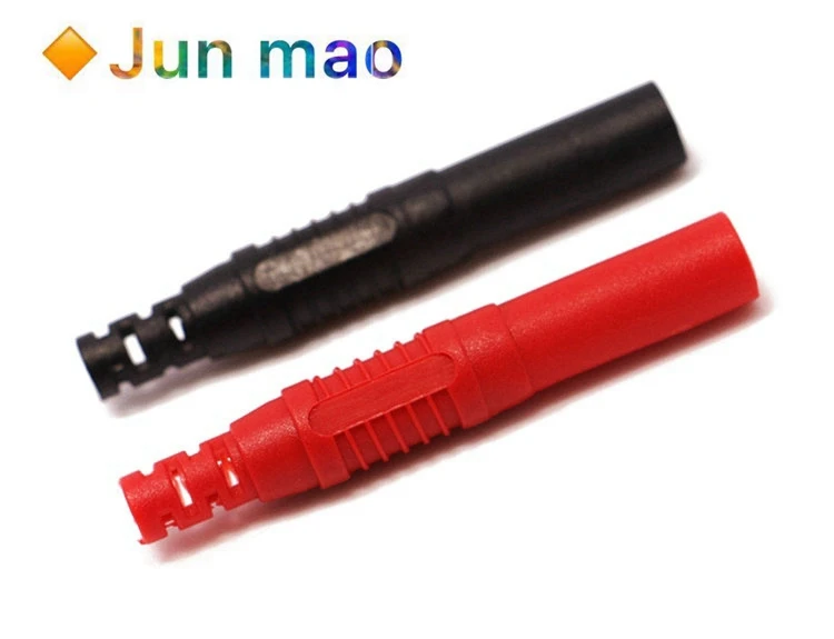 2 sztuk 4mm mężczyzna wtyczka bananowa prosto izolowane drutu bezpieczeństwa lutowane DIY złącza Instrument test wtyczki wysoki prąd wskaźnik napięcia — zdjęcie 6