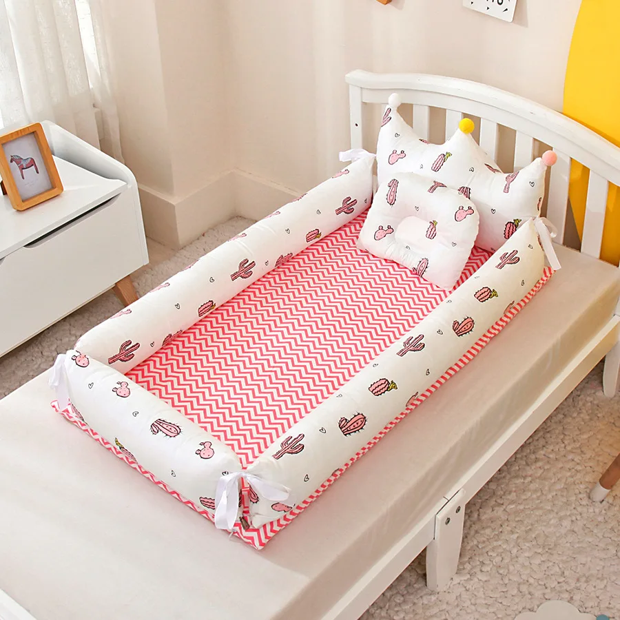 Baby Crib Portable Anti-pressure Infant Travel Nest Bed Foldable Bionic Bed for Newborns Baby Bed Bassinet Bumper Baby Playpen