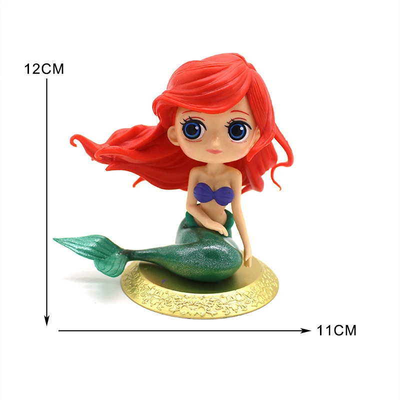 Disney New princesses figure Toys Dolls  Snow White Rapunzel Ariel Cinderella Belle Mermaid Kids Figures Toys girls gift