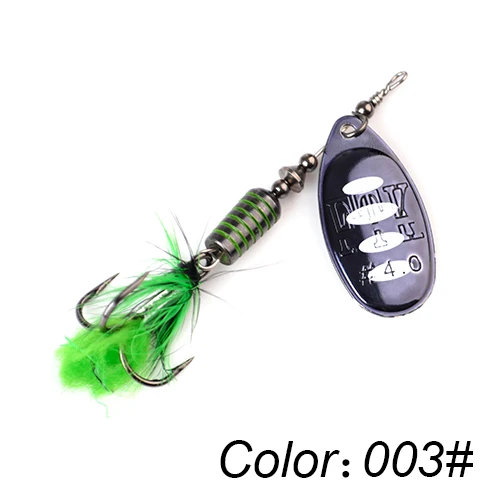 FTK Spinnerbait 7,5g 12g 17,5g Harter Löffelköder für Barsch, Metall-Angelköder mit Feder-Dreifachhaken für Hechtangeln