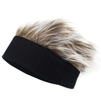 Men Women Beanie Wig Hat Fun Short Hair Caps Breathable Soft for Party Outdoor NIN668