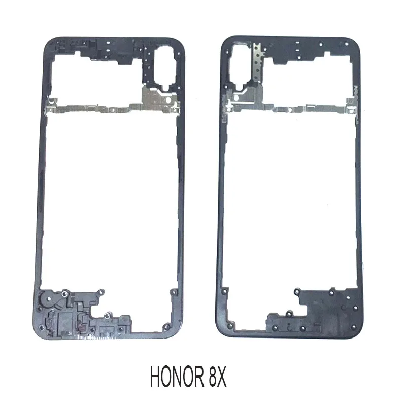 Marco frontal para Huawei Honor 8X, Marco trasero medio, placa frontal, soporte LCD