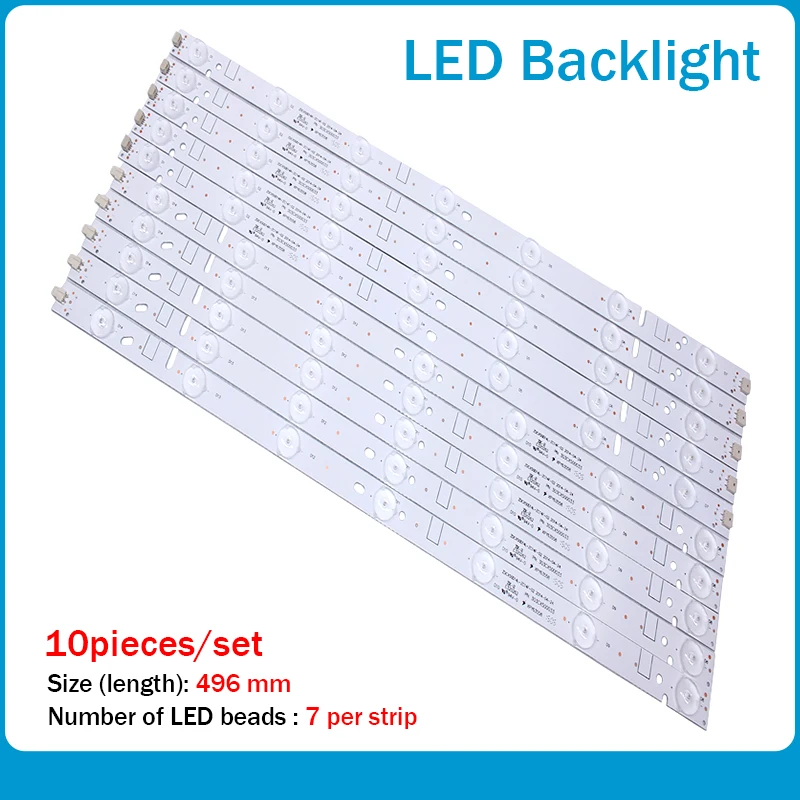 

new 10pieces/set LED Backlight strip 7 lamp For ZDCX50D14R-ZC14F-02 01 ZDCX50D14L-ZC14F-02 303CX500033 LT-50E350 LT-50E560