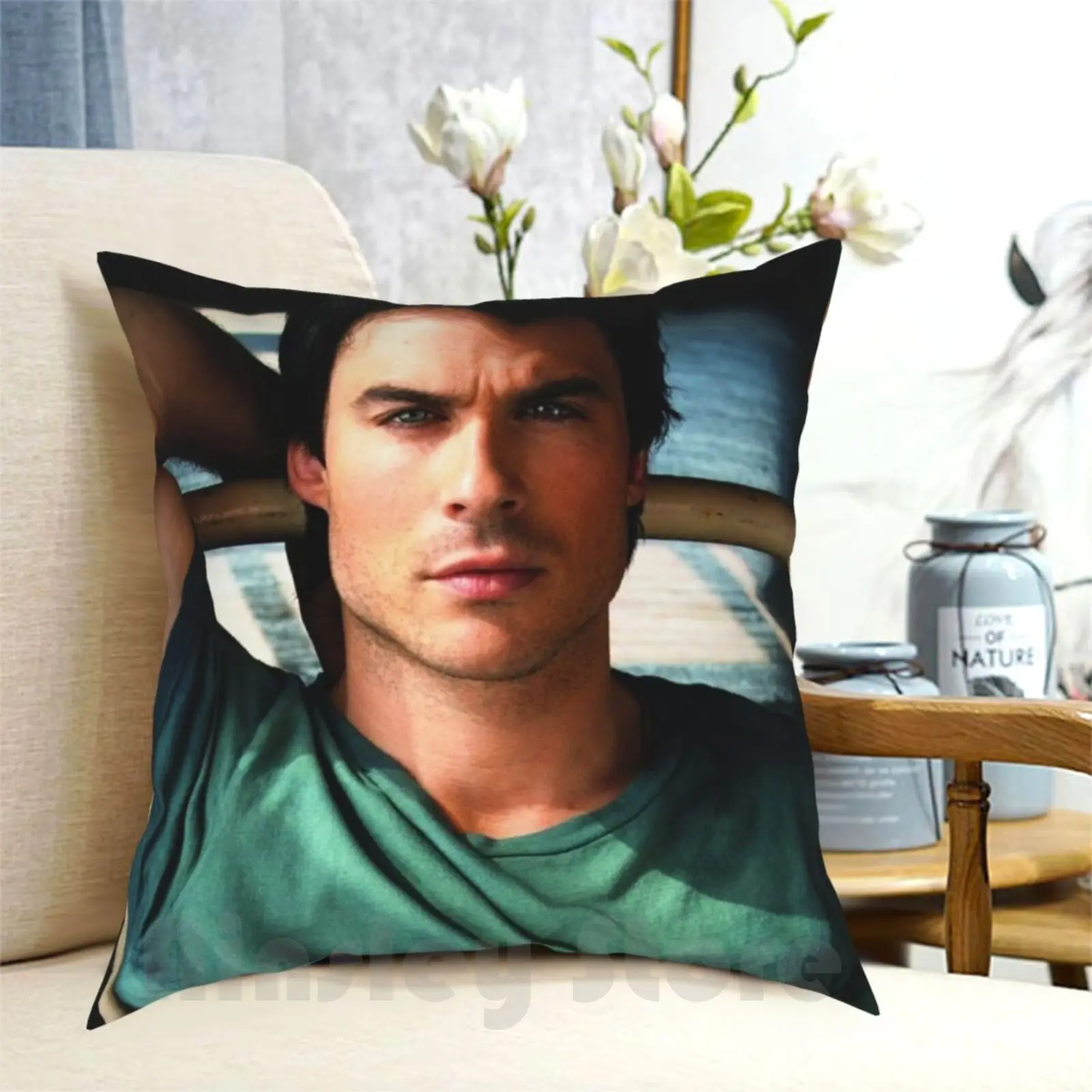 Ian Somerhalder Pillow Case Printed Home Soft DIY Pillow Cover Ian Somerhalder Ian Somerhalder