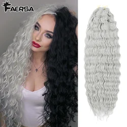 Deep Water Wave Twist Crochet Hair Crochet Braid Ombre Braiding Hair Extensions Synthetic Afro Curls For Women Low Tempreture