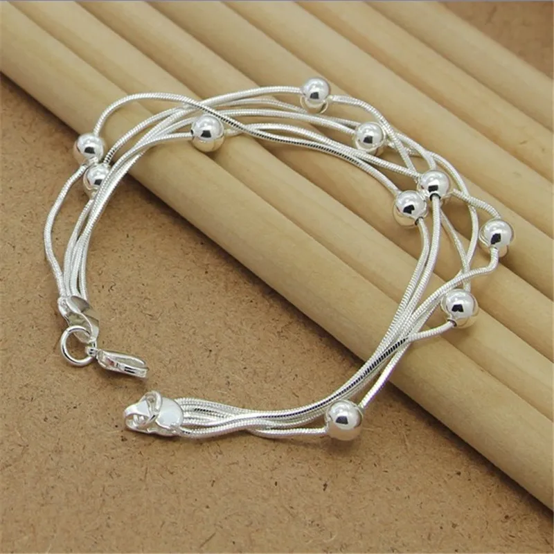 Bracelet Simple en argent Sterling 925 en forme de cœur pour femme, bijou de charme de fête, cadeau, haute qualité